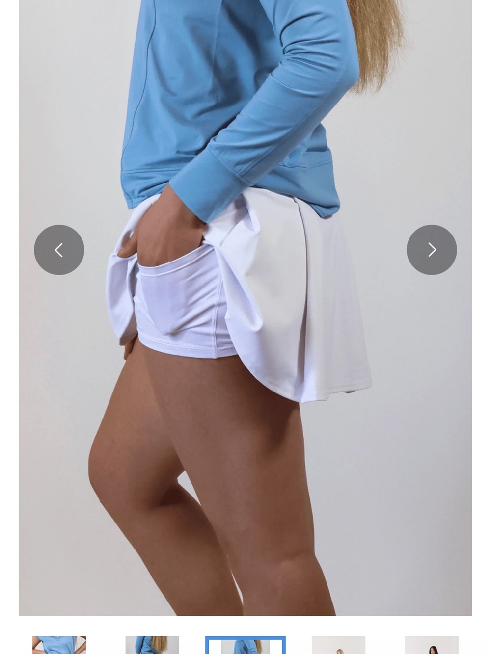 Birdie & Ace White Active Mini Skirt - Performance Tennis Skirt